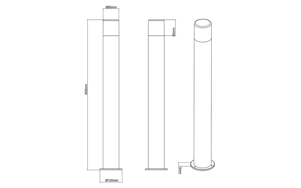 HLW LED LED Garden Wall Light & Outdoor Wall Light - Waterproof LED Floor Lamp Trion Hosina XL