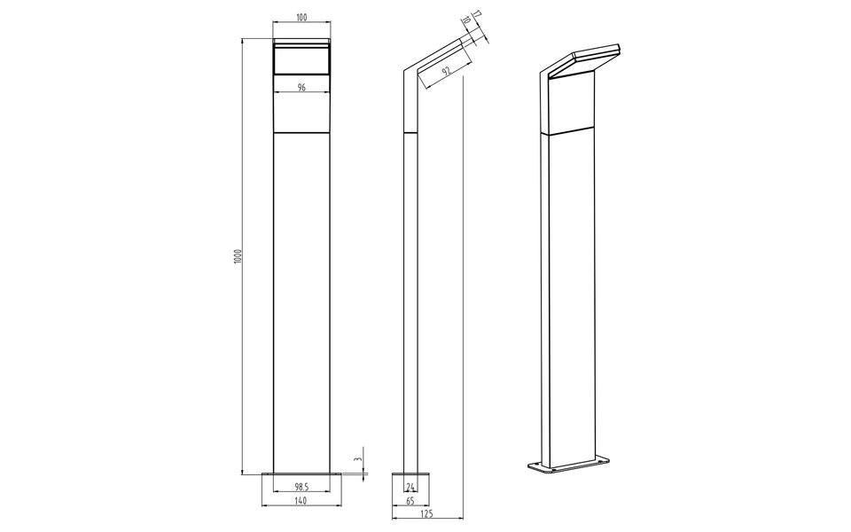 HLW LED LED Tuinverlichting - Staand - Buitenlamp - Trion Pearly XL - 8W - Warm Wit 3000K - Waterdicht IP54 - Mat Antraciet - Aluminium