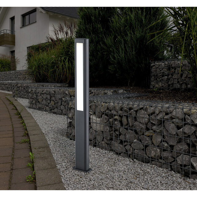 HLW LED Sustainable LED Floor Lamp & Garden Wall Lamp 10W - Trion Rhinon XL, Matt Anthracite