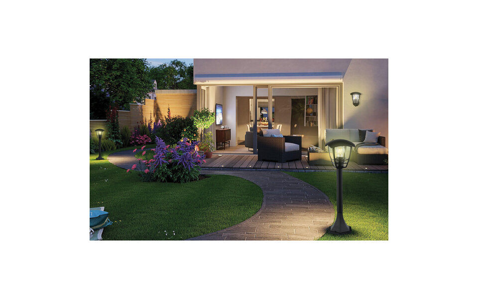 HLW LED LED Tuinverlichting - Buitenlamp - Narmy 4 - Staand - Mat Zwart - E27 Fitting - Rond - Aluminium