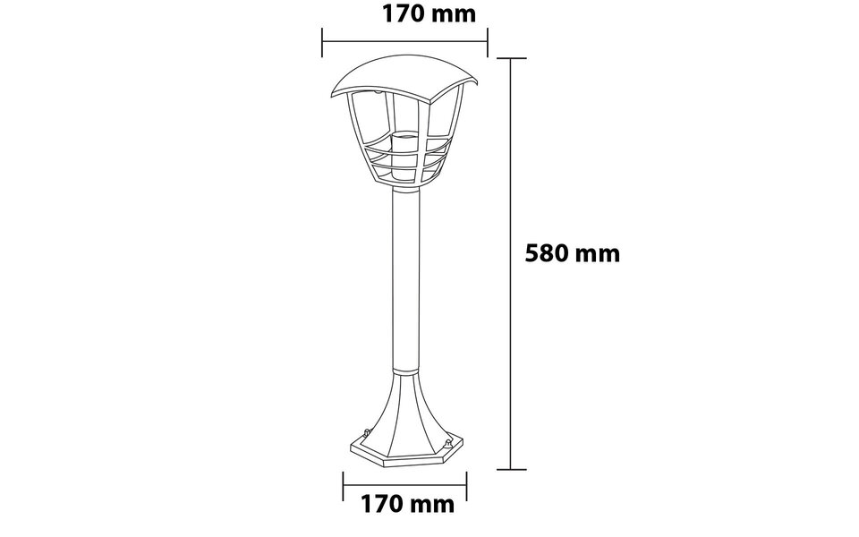 HLW LED LED Tuinverlichting - Buitenlamp - Narmy 4 - Staand - Mat Zwart - E27 Fitting - Rond - Aluminium