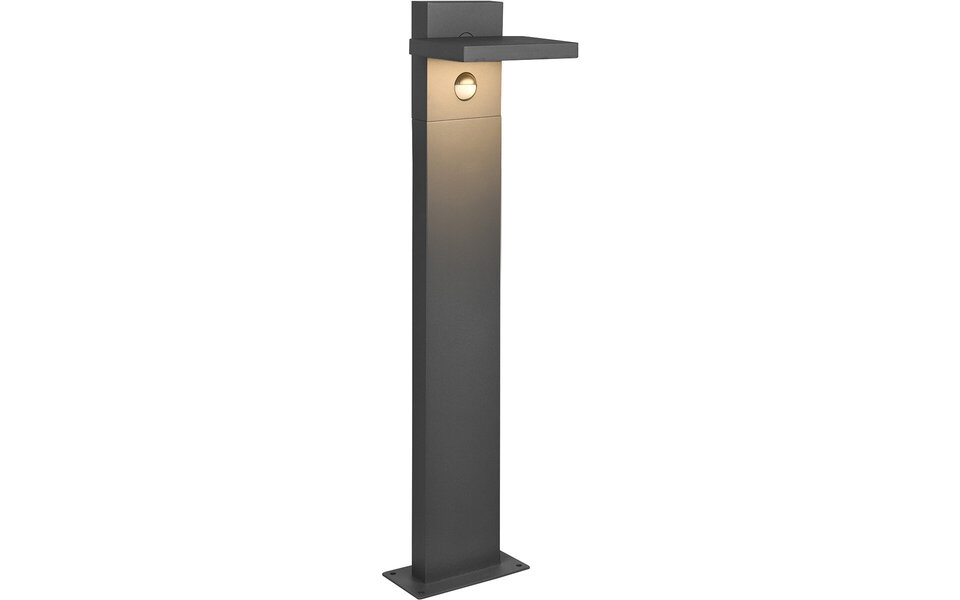 HLW LED LED Floor Lamp with Sensor and Adjustable Beam Angle - Warm White 2700K–3000K - 8W LED Outdoor Wall Lamp