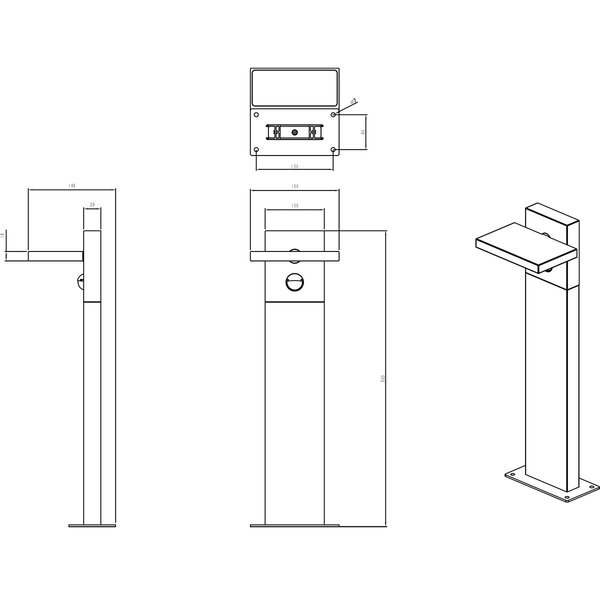 HLW LED LED Vloerlamp met Sensor en Verstelbare Beam Angle - Warm Wit 2700K–3000K - 8W LED Buiten Wandlamp HLW LED LED Vloerlamp met Sensor en Verstelbare Beam Angle - Warm Wit 2700K–3000K - 8W LED Buiten Wandlamp