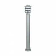 LED Tuinverlichting - Staande Buitenlamp - Kayo 4 - E27 Fitting - Rond - RVS - Philips - CorePro LEDbulb 827 A60 - 5.5W - Warm Wit 2700K LED Tuinverlichting - Staande Buitenlamp - Kayo 4 - E27 Fitting - Rond - RVS - Philips - CorePro LEDbulb 827 A60 - 5.5W - Warm Wit 2700K