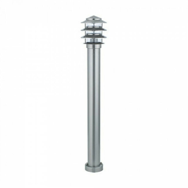 LED Tuinverlichting - Staande Buitenlamp - Kayo 4 - E27 Fitting - Rond - RVS - Philips - CorePro LEDbulb 827 A60 - 8W - Warm Wit 2700K | Buitenverlichting LED Tuinverlichting - Staande Buitenlamp - Kayo 4 - E27 Fitting - Rond - RVS - Philips - CorePro LEDbulb 827 A60 - 8W - Warm Wit 2700K | Buitenverlichting