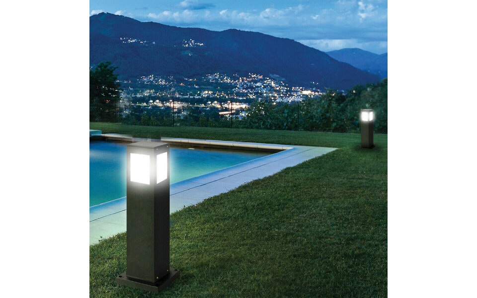 HLW LED LED Floor Lamp & Garden Wall Lamp - Warm White 2700K, 8W LED Outdoor Lamp