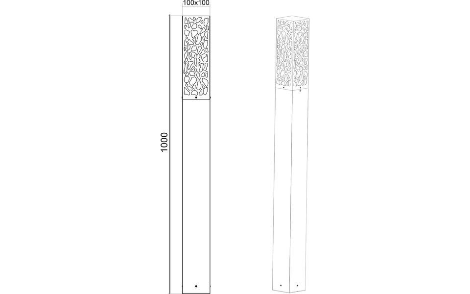 HLW LED LED Outdoor Wall Lamp & Floor Lamp Trion Kaca XL - Adjustable Beam Angle, Stainless Steel Matte Anthracite