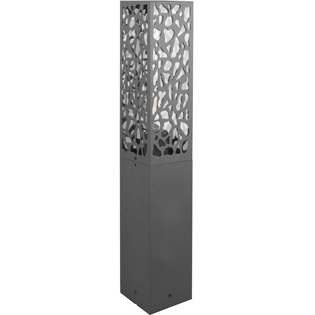 HLW LED LED Tuinverlichting - Staande Buitenlamp - Trion Kaca - E27 Fitting - Rechthoek - Mat Antraciet - RVS | HLW LED LED Tuinverlichting - Staande Buitenlamp - Trion Kaca - E27 Fitting - Rechthoek - Mat Antraciet - RVS |