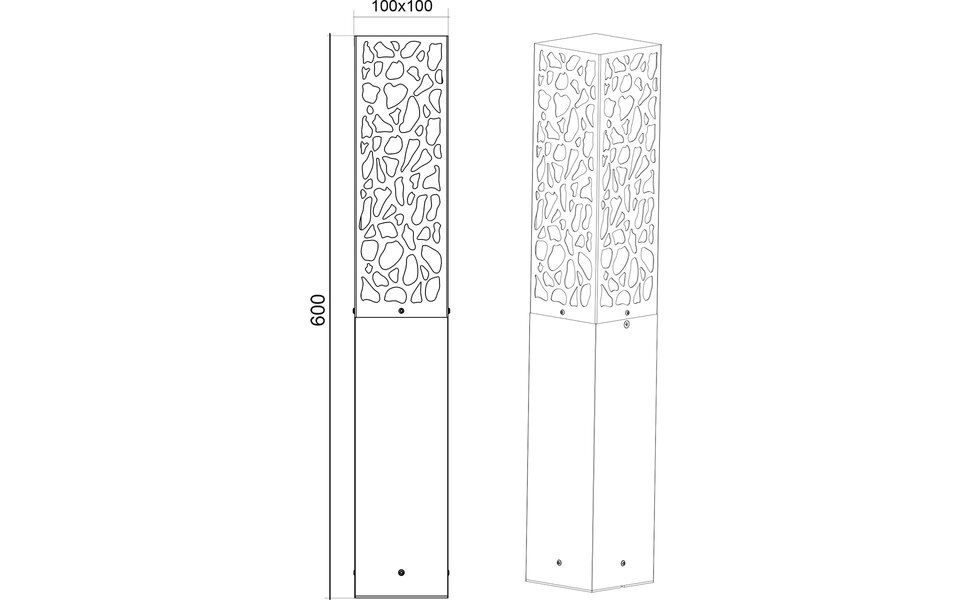 HLW LED LED Garden Wall Lamp with Adjustable Beam Angle - Standing Outdoor Lamp, Matte Anthracite Stainless Steel, E27 fitting
