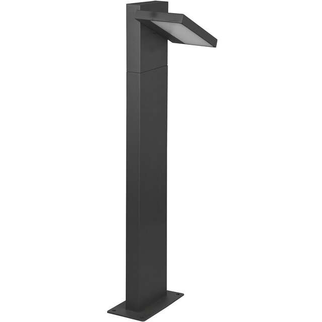 HLW LED LED Tuinverlichting - Staande Buitenlamp - Trion Ihson - 8W - Warm Wit 3000K - Draaibaar - Rechthoek - Mat Antraciet - Aluminium