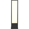 Rechthoekige mat antraciet staande buitenlamp van aluminium met warm wit 15W LED licht