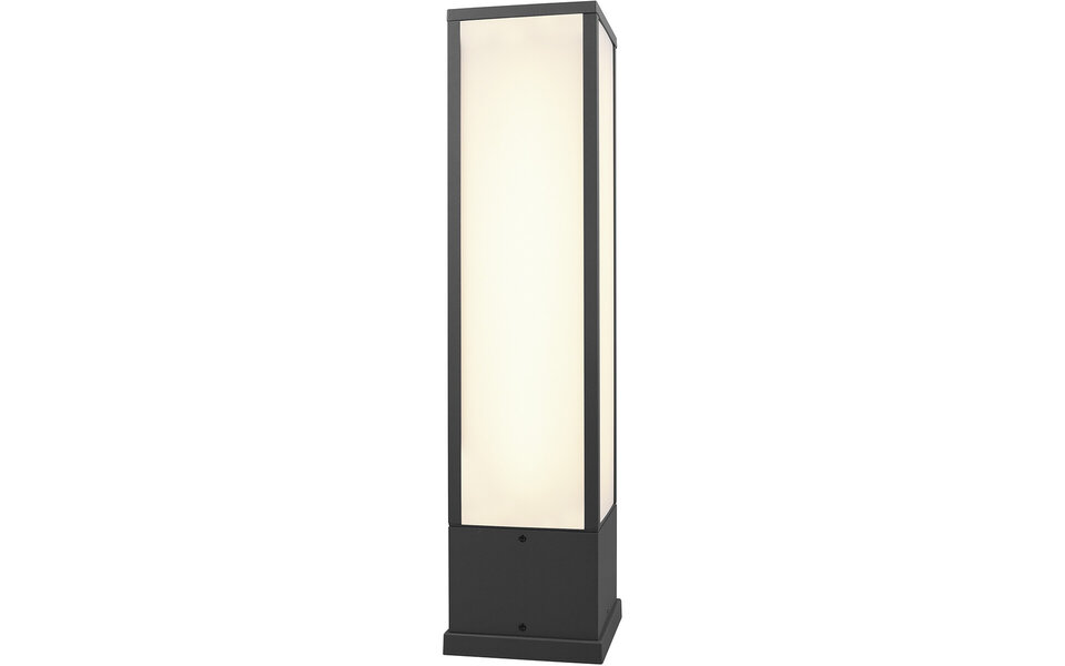 HLW LED LED Tuinverlichting - Staande Buitenlamp - Trion Ficco - 15W - Warm Wit 3000K - Rechthoek - Mat Antraciet - Aluminium |