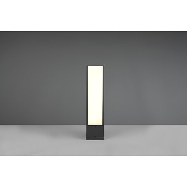 HLW LED LED Tuinverlichting - Staande Buitenlamp - Trion Ficco - 15W - Warm Wit 3000K - Rechthoek - Mat Antraciet - Aluminium |