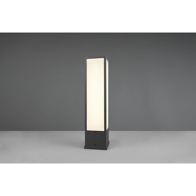HLW LED LED Tuinverlichting - Staande Buitenlamp - Trion Ficco - 15W - Warm Wit 3000K - Rechthoek - Mat Antraciet - Aluminium |