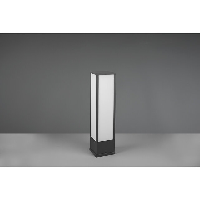 HLW LED LED Tuinverlichting - Staande Buitenlamp - Trion Ficco - 15W - Warm Wit 3000K - Rechthoek - Mat Antraciet - Aluminium |