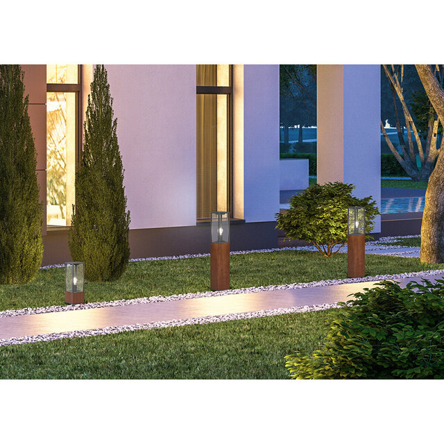 HLW LED LED Floor Lamp Wood Color - Adjustable Beam Angle LED Outdoor Wall Lamp Garden Wall Lamp