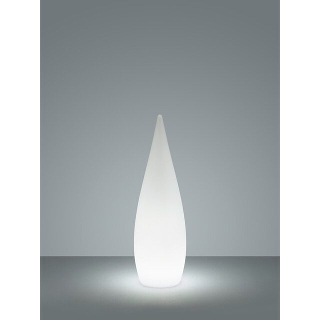 HLW LED LED Tuinverlichting - Vloerlamp - Trion Palina - 3W - Warm Wit 3000K - RGBW - Dimbaar - Ovaal - Mat Wit - Kunststof