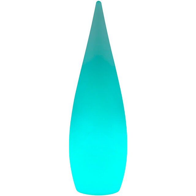 Ovale mat witte LED vloerlamp voor buiten met 4.5W vermogen en warm wit licht 3000K dimbaar RGBW Ovale mat witte LED vloerlamp voor buiten met 4.5W vermogen en warm wit licht 3000K dimbaar RGBW