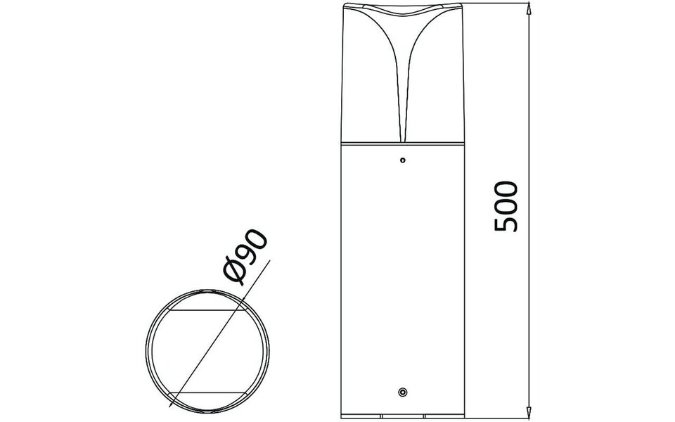 HLW LED LED Garden Lighting Brinton Milan - Standing Outdoor Lamp & Wall Lamp 50cm