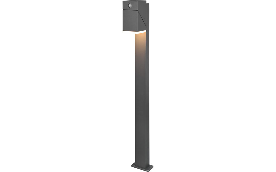 HLW LED LED Tuinverlichting met Bewegingssensor - Staande Buitenlamp - Trion Avirma - 7W - Warm Wit 3000K - Rechthoek - Mat Antraciet - Aluminium - 100cm HLW LED LED Tuinverlichting met Bewegingssensor - Staande Buitenlamp - Trion Avirma - 7W - Warm Wit 3000K - Rechthoek - Mat Antraciet - Aluminium - 100cm