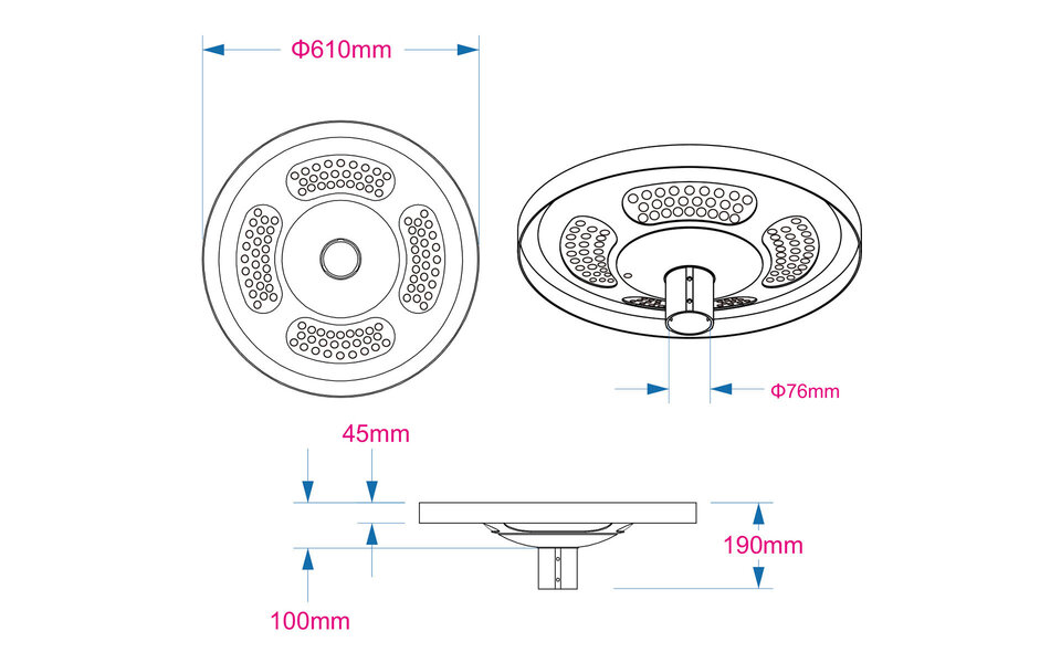 HLW LED LED Tuinverlichting - Rinzu Drion - Buitenlamp - Dimbaar 0-10V - 60 Watt - 9000 Lumen - 4000K - Waterdicht IP65 - OSRAM Driver - Lumileds