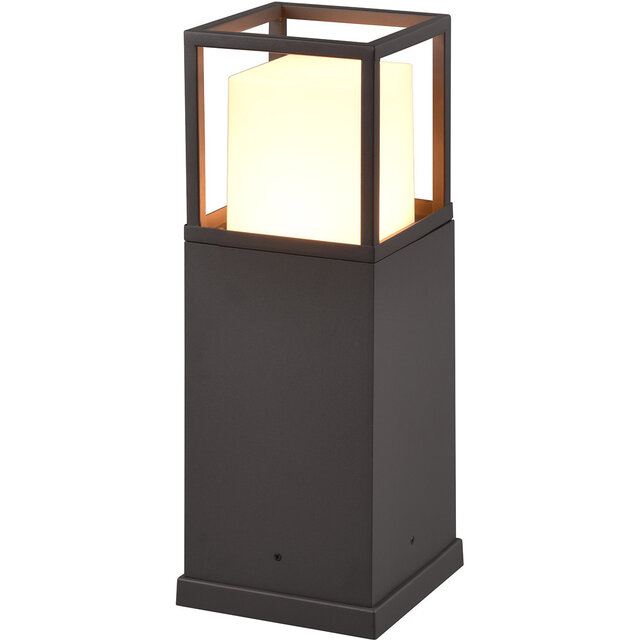 Staande antraciet aluminium LED buitenlamp 40 cm met 14.5W en aanpasbare kleurtemperatuur IP54 waterdicht