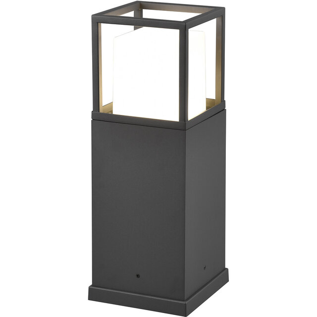 HLW LED LED Tuinverlichting - Staand Buitenlamp - Trion Hamwit - 14.5W - Aanpasbare Kleur - Waterdicht IP54 - Antraciet - Aluminium - 40 cm