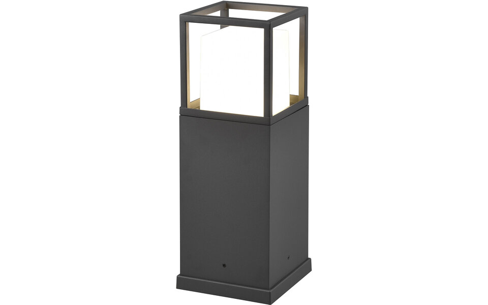 HLW LED LED Tuinverlichting - Staand Buitenlamp - Trion Hamwit - 14.5W - Aanpasbare Kleur - Waterdicht IP54 - Antraciet - Aluminium - 40 cm