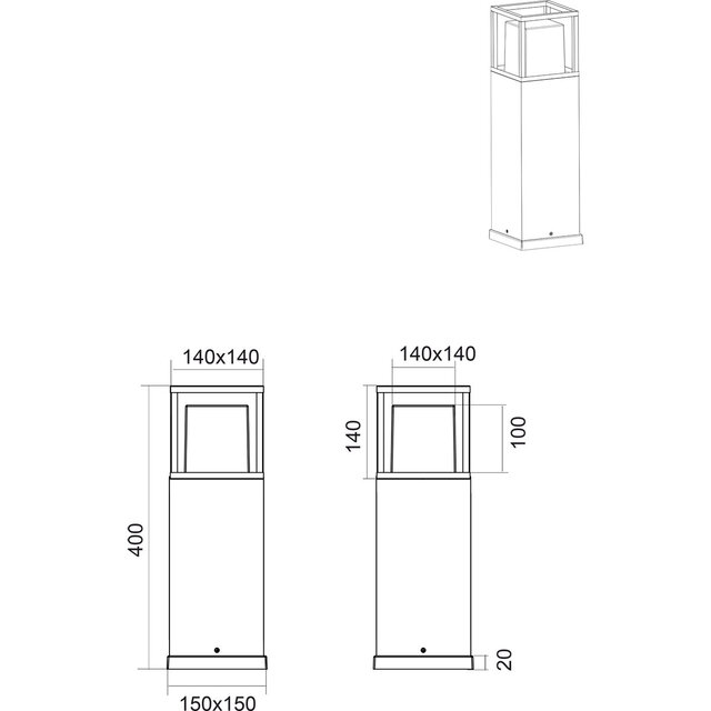 HLW LED White LED Floor Lamp & Waterproof Garden Wall Lamp - 5W LED Outdoor Lighting