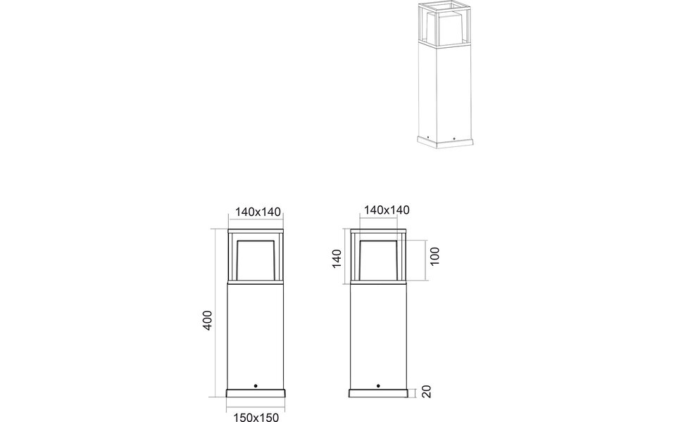 HLW LED White LED Floor Lamp & Waterproof Garden Wall Lamp - 5W LED Outdoor Lighting