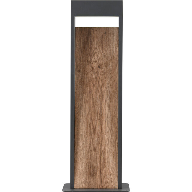 HLW LED LED Tuinverlichting - Staand Buitenlamp - Trion Selman - 11W - Warm Wit 3000K - Spatwaterdicht IP44 - Bruin - Aluminium