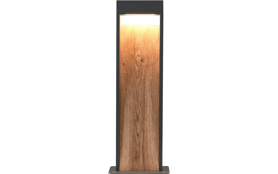 HLW LED LED Tuinverlichting - Staand Buitenlamp - Trion Selman - 11W - Warm Wit 3000K - Spatwaterdicht IP44 - Bruin - Aluminium