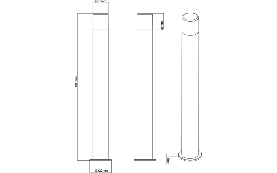 HLW LED LED Tuinverlichting - Staande Buitenlamp - Trion Sicho XL - E27 Fitting - Spatwaterdicht IP44 - Rond - Mat Zwart - Aluminium | HLW LED LED Tuinverlichting - Staande Buitenlamp - Trion Sicho XL - E27 Fitting - Spatwaterdicht IP44 - Rond - Mat Zwart - Aluminium |