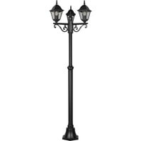 Trion Zena LED Floor Lamp Matte Black - 3 Light Points Outdoor Lamp
