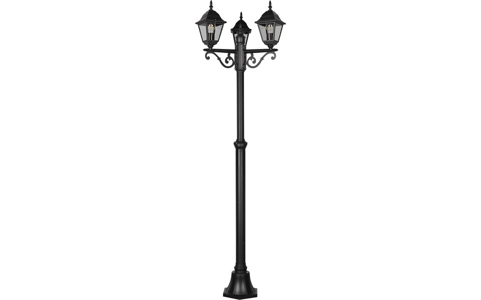 HLW LED Trion Zena LED Floor Lamp - Matte Black Standing Outdoor Lamp with 3 Light Points