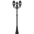 HLW LED Matte Black LED Floor Lamp with 3 Light Points - Sustainable LED Outdoor Wall Lamp