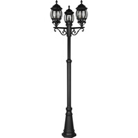 LED Floor Lamp Matte Black - 3 Light Points Outdoor Lighting