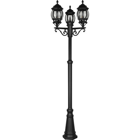 Mat Zwarte LED Vloerlamp met 3 Lichtpunten - Duurzame LED Buiten Wandlamp Mat Zwarte LED Vloerlamp met 3 Lichtpunten - Duurzame LED Buiten Wandlamp