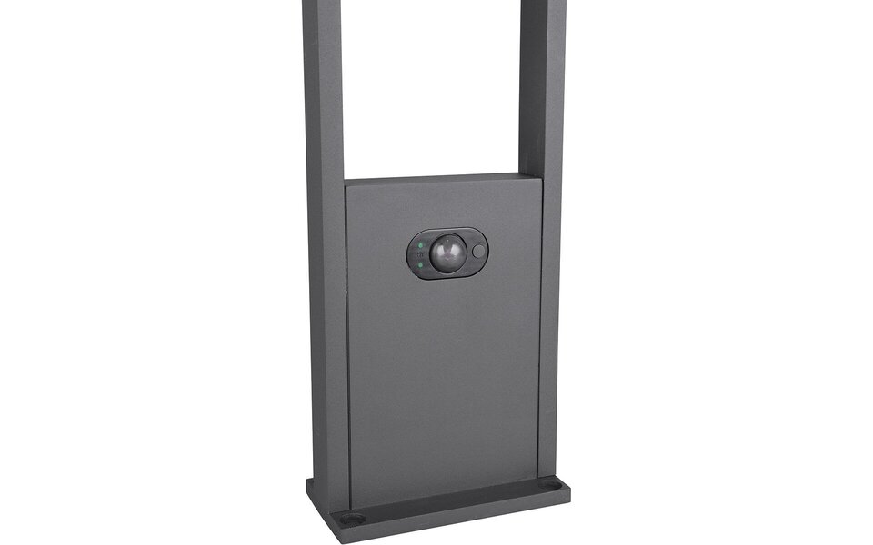 HLW LED LED Tuinverlichting met Bewegingssensor - Staande Buitenlamp - Trion Walla - 5W - Aanpasbare kleur - Rechthoek - Antraciet - Aluminium - 101cm |