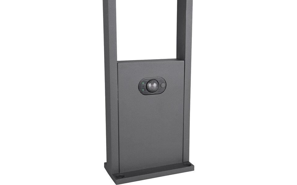 HLW LED LED Tuinverlichting met Bewegingssensor - Staande Buitenlamp - Trion Walla - 5W - Aanpasbare kleur - Rechthoek - Antraciet - Aluminium - 61cm