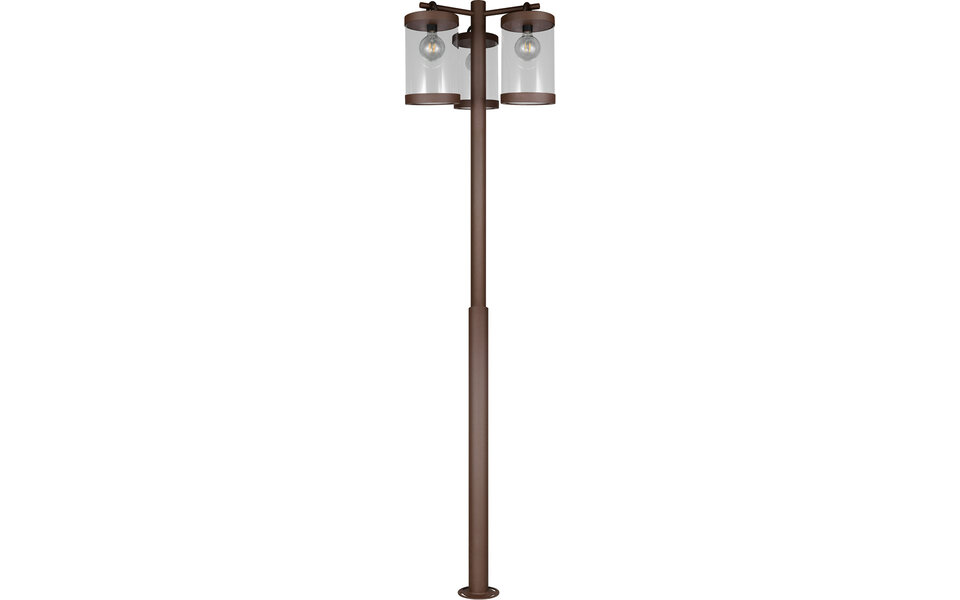 HLW LED LED Floor Lamp and LED Outdoor Wall Lamp - Rust-colored Garden Wall Lamp, 3-light, IP44