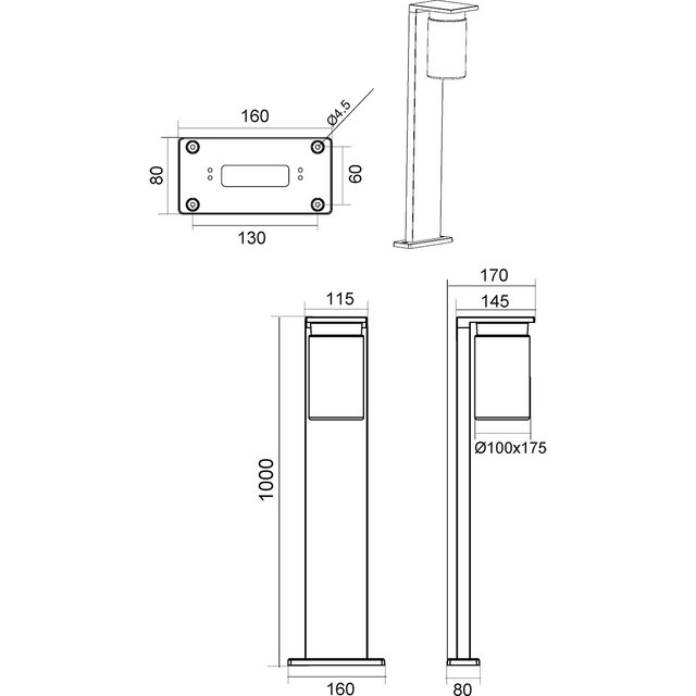 HLW LED LED Tuinverlichting - Staande Buitenlamp - Arda - E27 Fitting - 1-licht - Bruin - Gegoten Aluminium HLW LED LED Tuinverlichting - Staande Buitenlamp - Arda - E27 Fitting - 1-licht - Bruin - Gegoten Aluminium