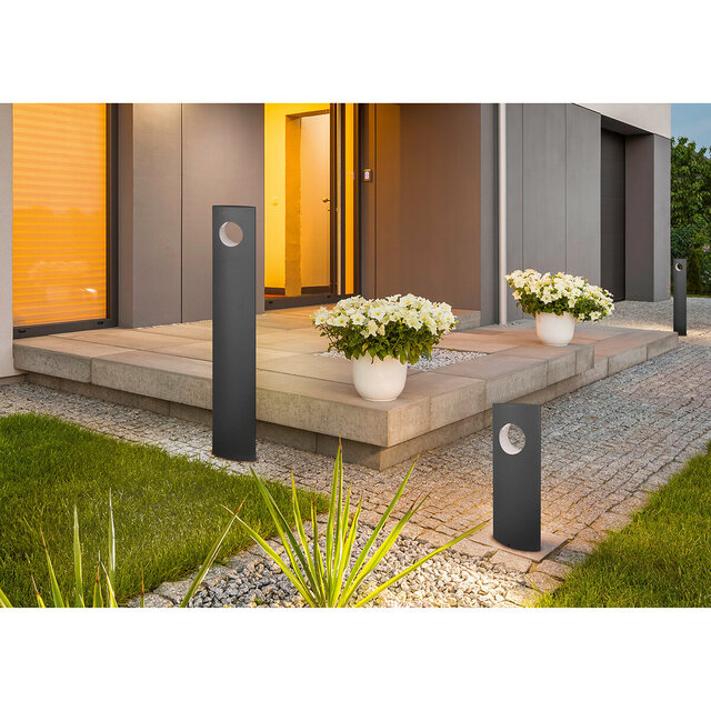 HLW LED LED Tuinverlichting - Staande Buitenlamp - Trion Katio XL - 5W - Warm Wit 3000K - Rond - Mat Antraciet - Aluminium | HLW LED LED Tuinverlichting - Staande Buitenlamp - Trion Katio XL - 5W - Warm Wit 3000K - Rond - Mat Antraciet - Aluminium |