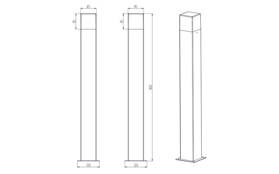 HLW LED LED Floor Lamp & Outdoor Wall Lamp - Waterproof, Warm White 2700K–3000K, 5W LED