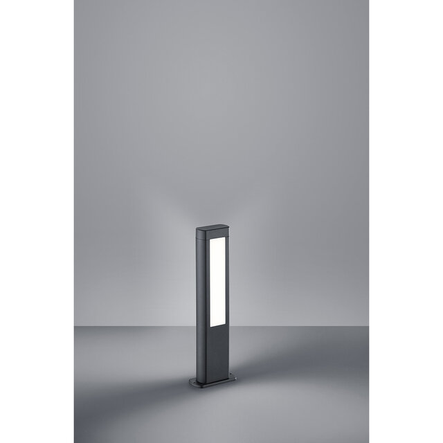 Staande mat antraciet aluminium LED buitenlamp 10W met warm wit licht 3000K en 1200 lumen