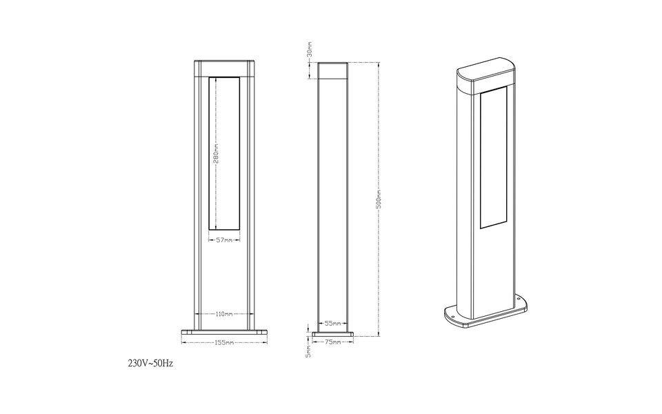 HLW LED Trion Rhinon 10W LED Floor Lamp and LED Outdoor Wall Lamp in Matte Anthracite
