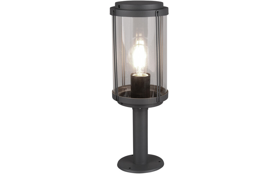 HLW LED LED Garden Wall Lamp & Floor Lamp - Waterproof IP44, Matte Anthracite, E27 Fitting