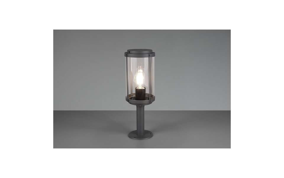 HLW LED LED Garden Wall Lamp & Floor Lamp - Waterproof IP44, Matte Anthracite, E27 Fitting