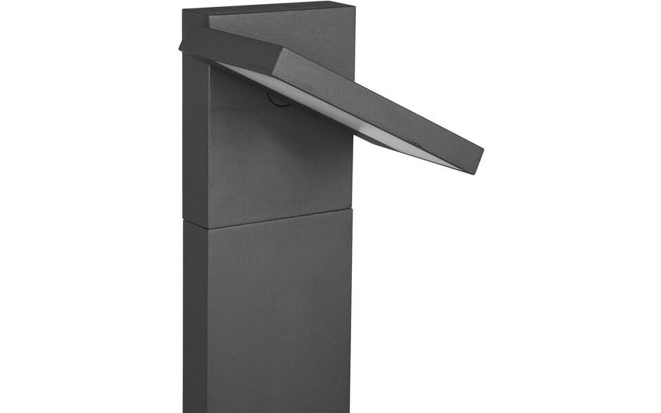HLW LED LED Tuinverlichting - Staande Buitenlamp - Trion Ihson XL - 8W - Warm Wit 3000K - Draaibaar - Rechthoek - Mat Antraciet - Aluminium |