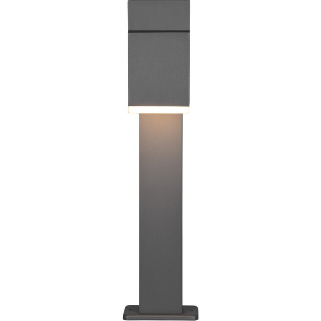 HLW LED LED Tuinverlichting - Staande Buitenlamp - Trion Avirma - 7W - Warm Wit 3000K - Rechthoek - Mat Antraciet - Aluminium - 50cm